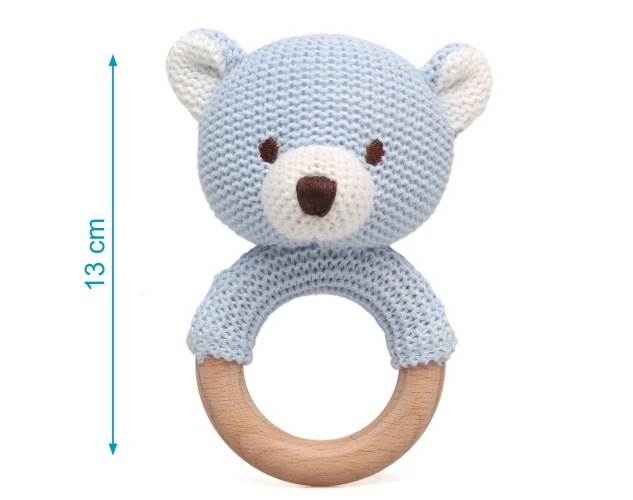 Mordedor de ganchillo Oso con caja regalo